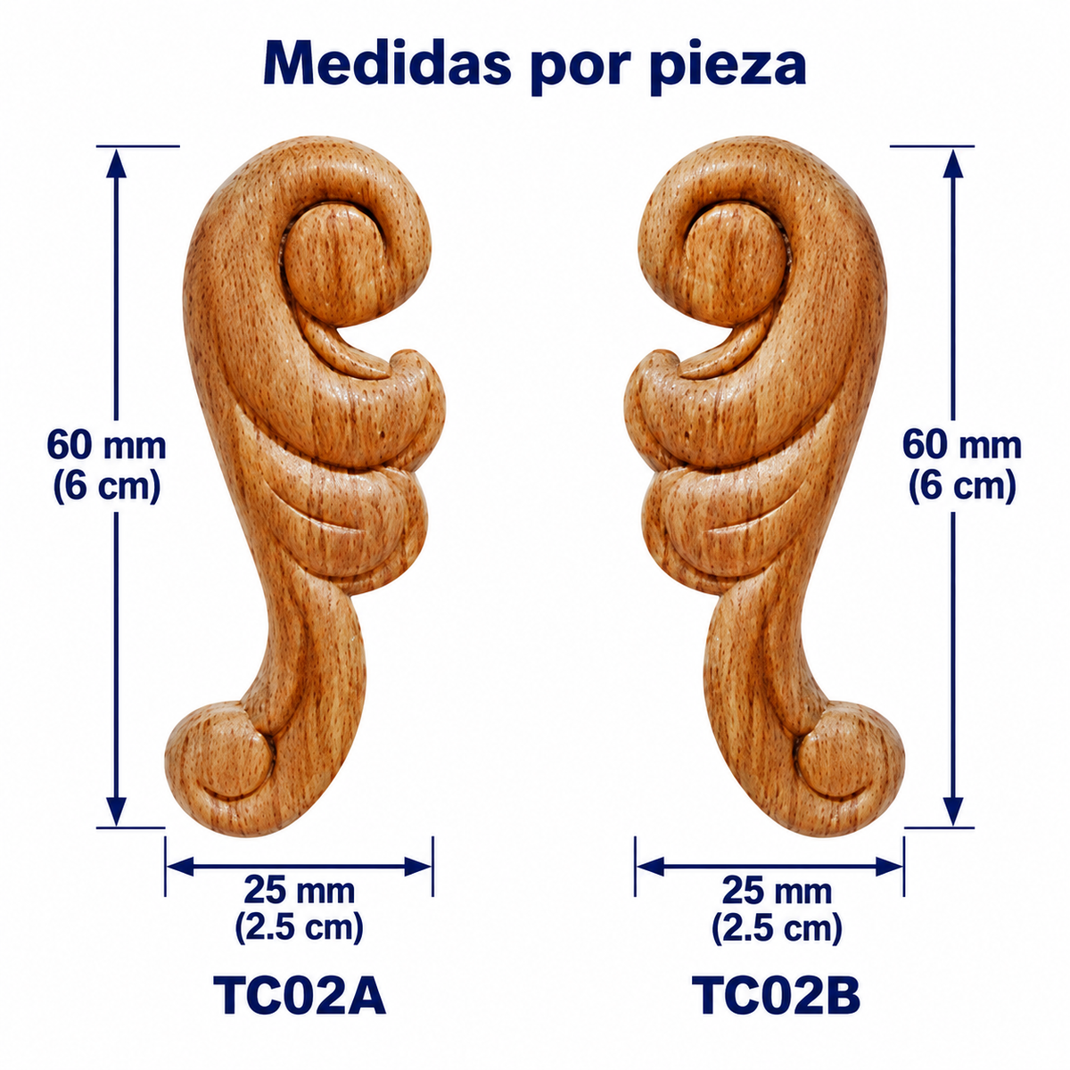 Kit de 10 pares de aplicaciones decorativas TC02