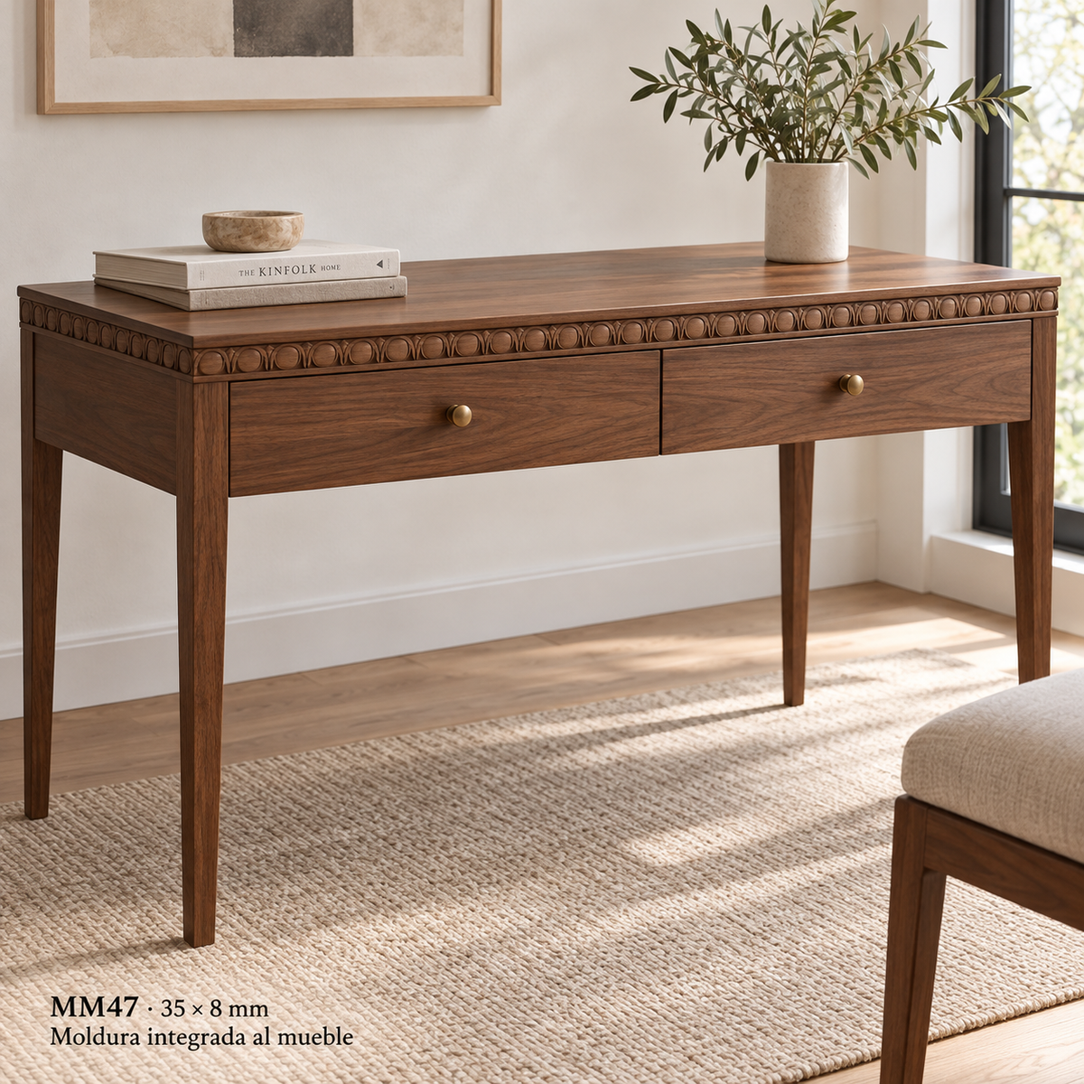 Moldura de madera grabada para mueble MM-47 – Kit de 4 piezas